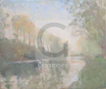 Albert de Belleroche (1864-1944)oil on canvasRiver landscape16 x 18.75in., unframed