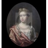 Early 18th century English Schooloil on canvasPortrait of a ladyoval