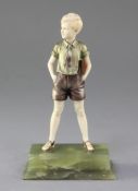 Ferdinand Preiss. A bronze and ivory figure; "Sonny Boy"