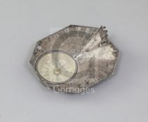 An 18th century Butterfield dial, signed Butterfield a Paris, of octagonal shape, with engraved