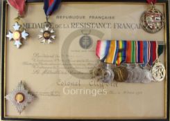 Sir Geoffrey Miles Clifford KBE, CMG, Hon FRCS, Hon FDSRCS and Medaille de la Resistance. A medal