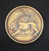 India, Opening of the Bombay Mint, 1828, a bronze medal with lion and palm tree design after