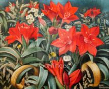Keith Henderson (1883-1982)oil on canvasStudy of red liliessigned20 x 24in.