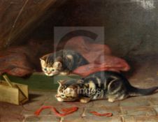 Horatio Henry Couldery (1832-1918)oil on canvasKittens watching a mousetrapsigned13.5 x 17.5in.