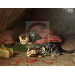 Horatio Henry Couldery (1832-1918)oil on canvasKittens watching a mousetrapsigned13.5 x 17.5in.