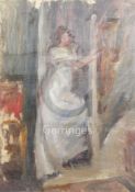 Albert de Belleroche (1864-1944)2 oils on canvasSketches of women25.5 x 20.5in. and 27 x 20.5in.,