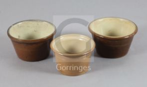 Three late 19th century Continental paté pans