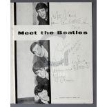 The Beatles. A rare set of four signatures of the individual band members on a 'The Beatles Show'