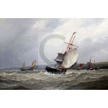 Frederick James Aldridge (1850-1933)oil on canvasShipping off the coastsigned19.5 x 29in.