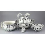 A Weymss five piece Earlshall pattern wash set, basin diameter 39.5cm