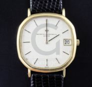 A gentleman's 18ct gold Vacheron & Constantin automatic dress wrist watch, with shaped octagonal