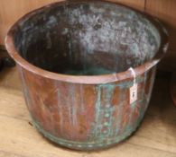 A large washing copper pot W.63cm