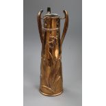 An Arts and Crafts copper vase height 34cm