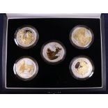 A Royal Mint 2006 Britannia Golden Silhouette Collection five silver proof coin set, no.1604/3000