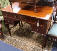 A small Edwardian inlaid dressing table W.91cm