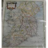 A Robert Morden map, the Kingdom of Ireland, 1695 or later ('Newry' spelled correctly), unframed, 45