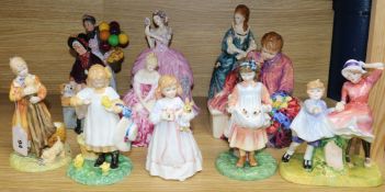 Eleven Royal Doulton figures tallest 24cm