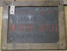 A French bronze advertising sign 39 x 49cm