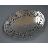A pierced silver quatrefoil presentation dish, inscribed: 'To Paddy [John Paddy Carstairs, film