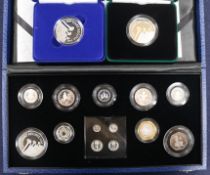 Royal Mint The Queens 80th Birthday - A Celebration in Silver thirteen coin set, a piedfort silver