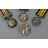A Victorian South Africa medal with 1879 clasp, A QEII Africa medal with Kenya clasp named T