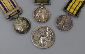 A Victorian South Africa medal with 1879 clasp, A QEII Africa medal with Kenya clasp named T