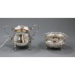 Two early 20th century silver sugar bowls, 7 oz.