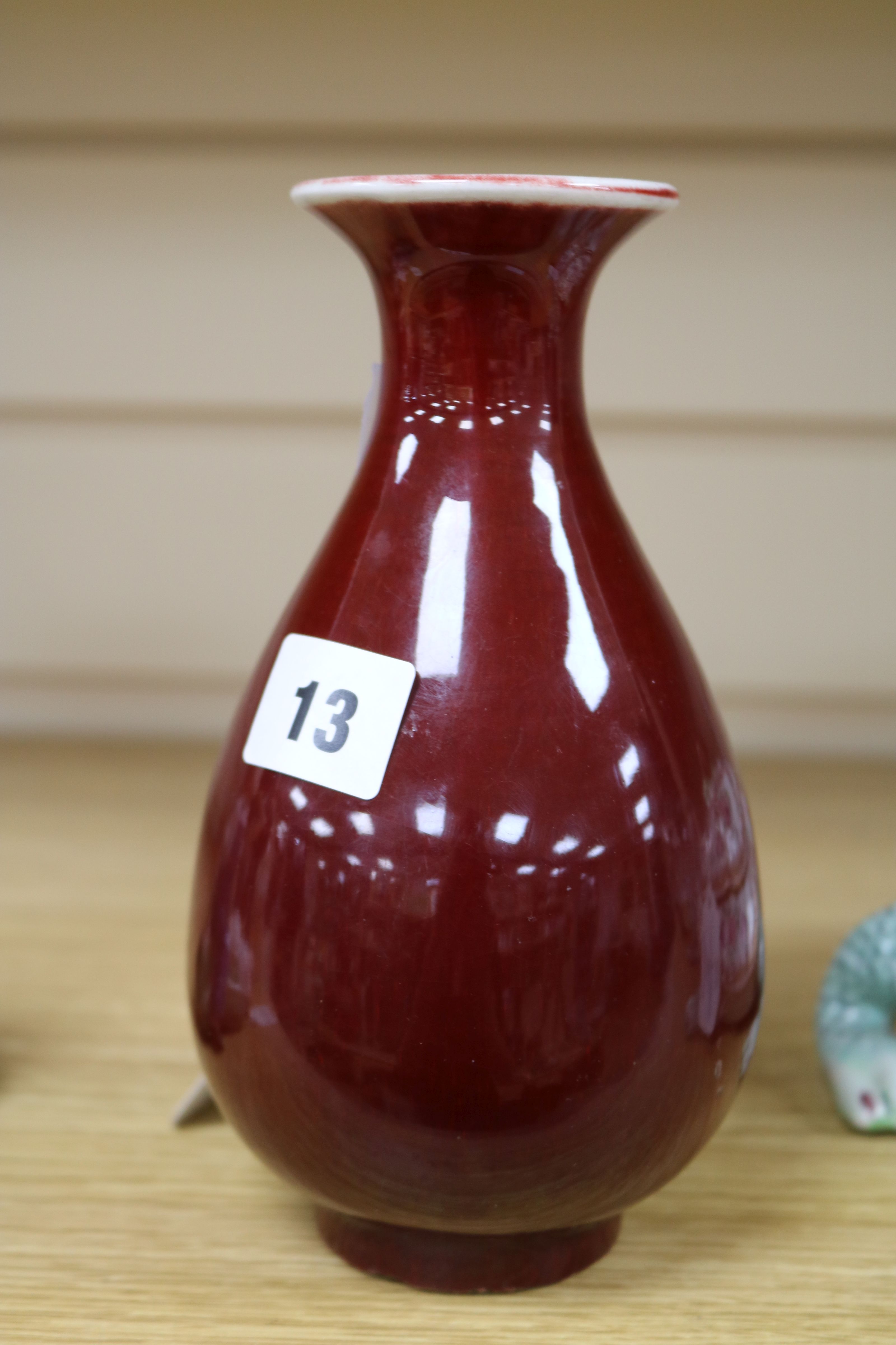 A Chinese sang de boeuf vase height 18cm - Image 4 of 7