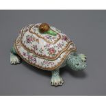 A Sampson porcelain tortoise length 23cm