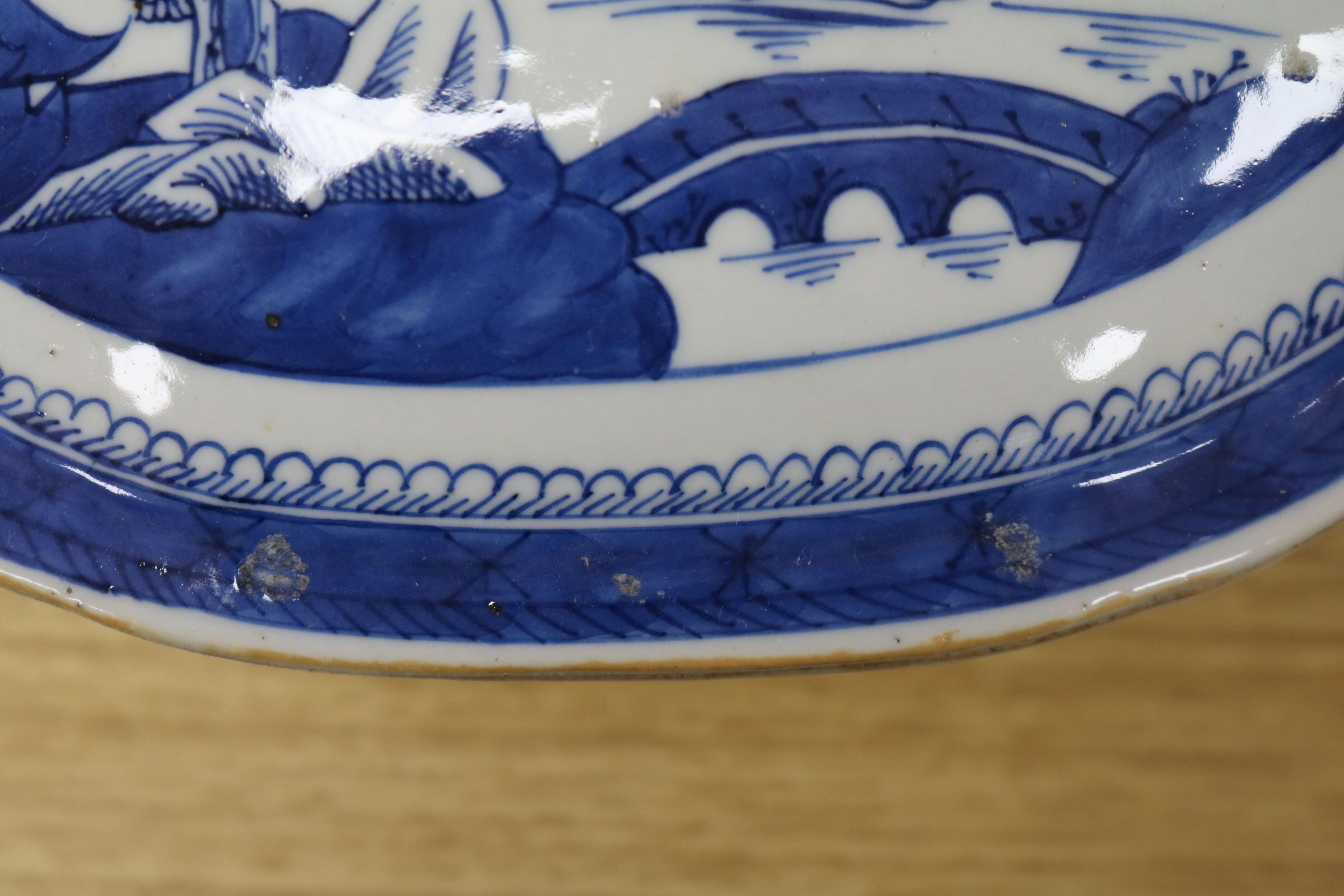 Two Chinese export blue and white tureens and covers, 18th/19th century largest 30cm - Image 2 of 9