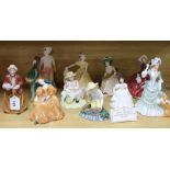 Eleven Royal Doulton figures tallest 22.5cm