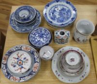 A large quantity of 18th century Chinese export and other ceramics