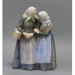 A Royal Copenhagen figural group 'The Gossips', modelled by Christian Thomsen, number 1319, height