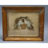 A maple framed Victorian seaweed picture overall 26.5 x 31.5cm
