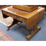 A Regency mahogany sofa table W.92cm