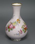 A Sevres decorated egg shell vase, dated 1854
