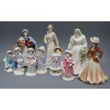 Ten Coalport figures tallest 24cm