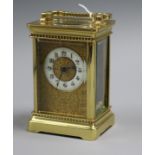 A brass carriage timepiece