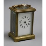 A gilt-brass carriage timepiece (a.f.)