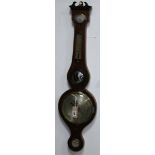 A Victorian mahogany wheel barometer W.25cm