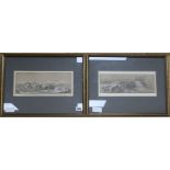 19th century French School, pair of pencil and wash drawings, studies of the new railway station