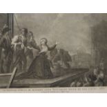 Silanie after Pelligrini, set of six black and white engravings, The Final Days and Execution of