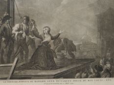 Silanie after Pelligrini, set of six black and white engravings, The Final Days and Execution of