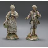 A pair of Paris porcelain figures height 24cm