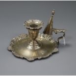 A late Victorian silver chamberstick, Daniel & John Wellby, London, 1898, 13cm, 10 oz.