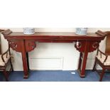 A Chinese hardwood altar table W.194cm