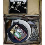 A suitcase of mixed naval and other ephemera and collectables, watches etc