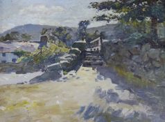 Oil on board, West Country landscape, inscribed Forbes