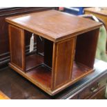 An Edwardian table top revolving bookcase W.35.5cm