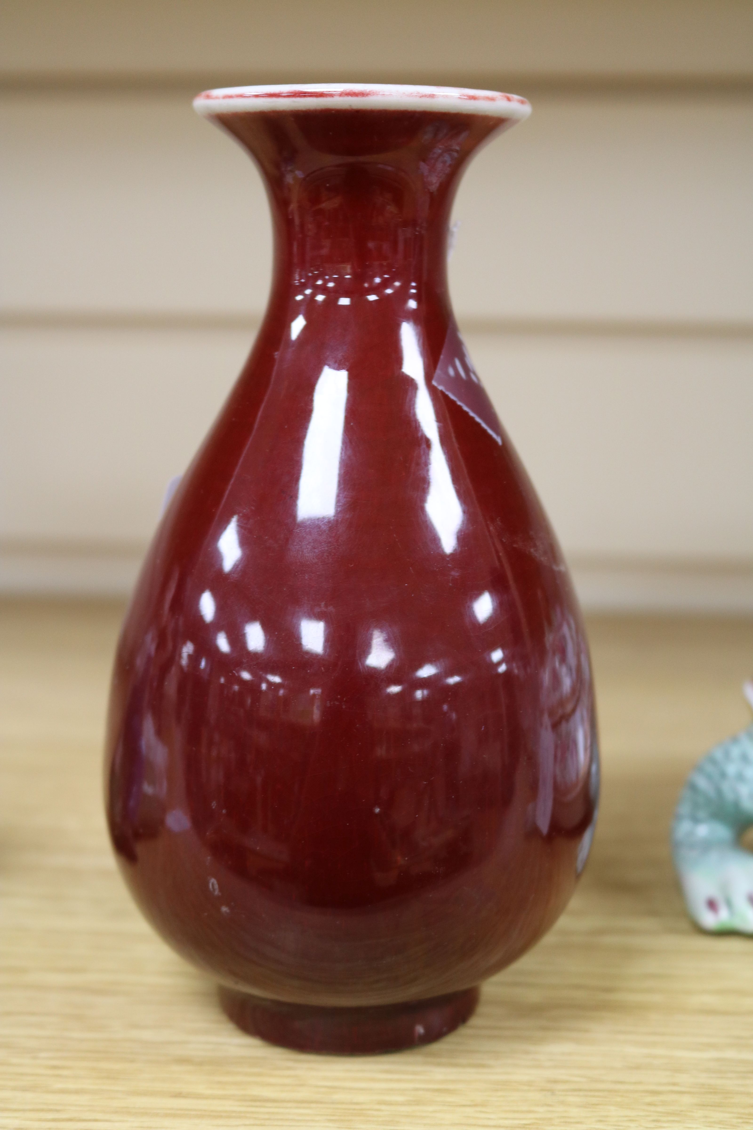 A Chinese sang de boeuf vase height 18cm - Image 5 of 7